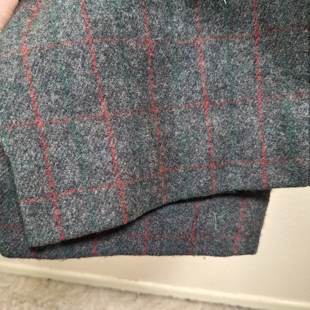Woolrich Vintage Wool Malone Trousers Plaid Hunting Logger Heavy Mens Gray 40